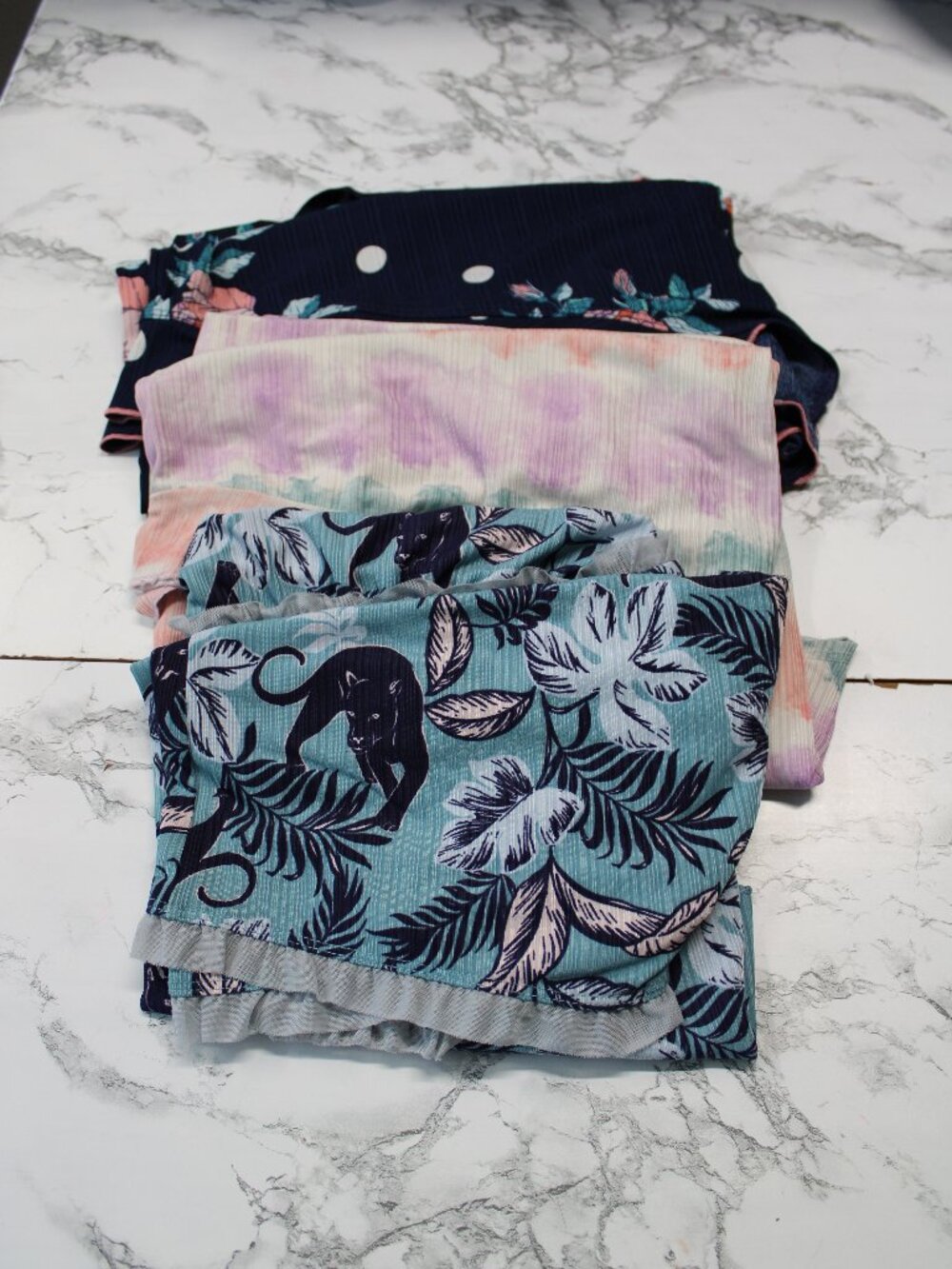 Secret Treasures Plus 2X Pajama Bundle of 3 Summer Floral Loungewear Lightweight